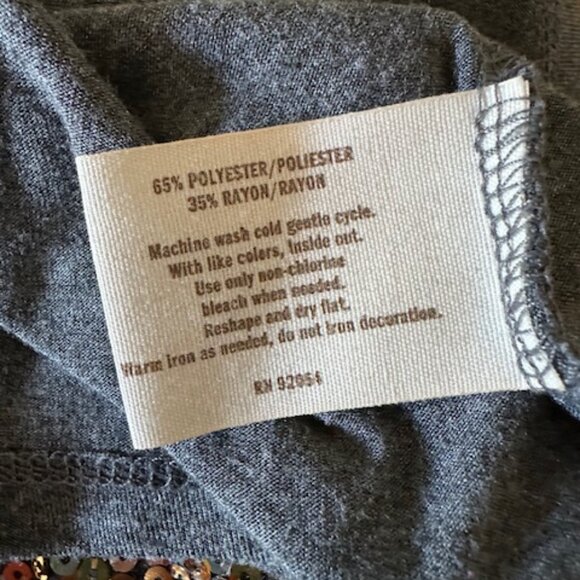 Grey Tank with Gold and Silver Sequin Tank Top 8422 - Picture 6 of 7